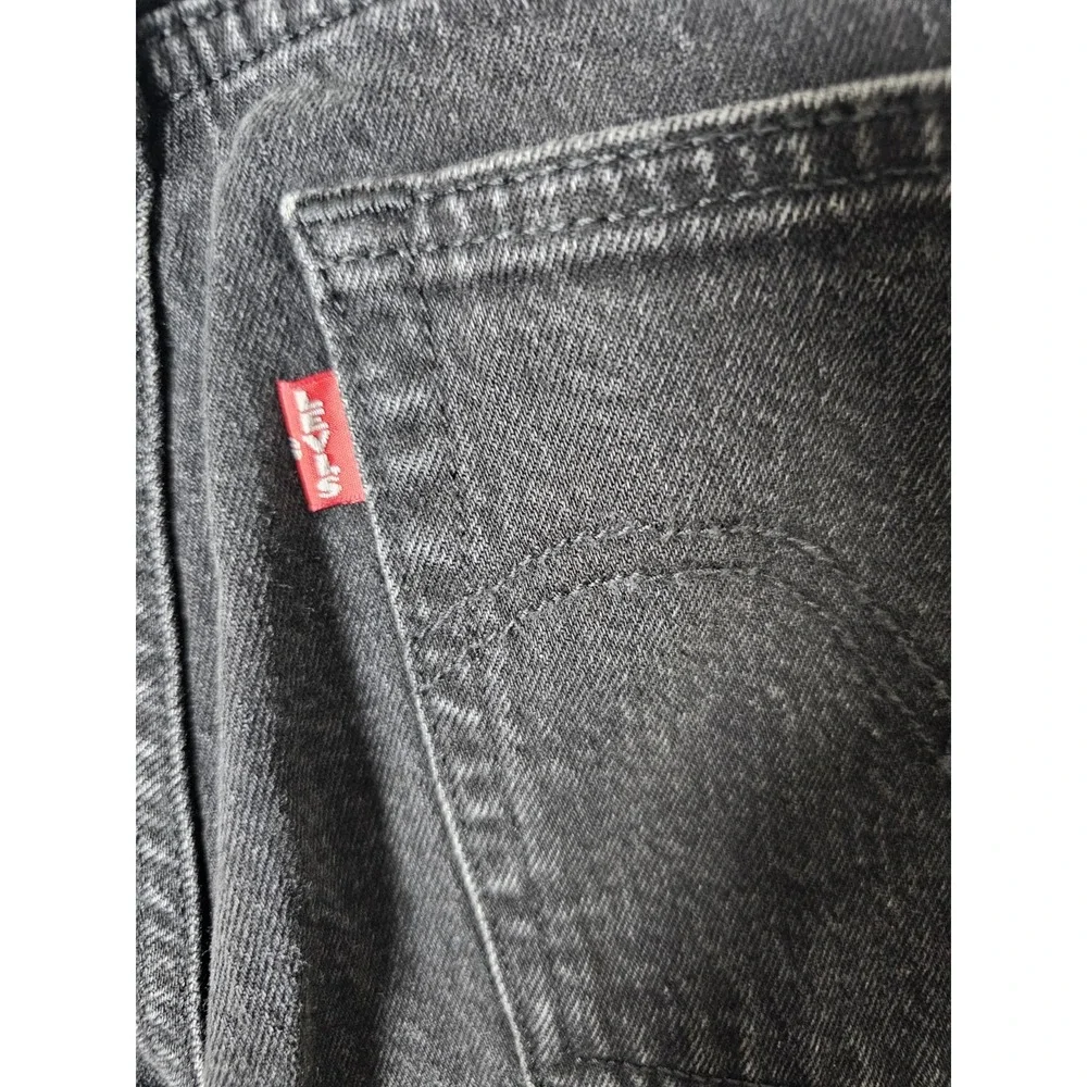 Levis Premium Wedgie Capri Jeans Womens Sz 29 Black High Rise Stretch Denim NWT